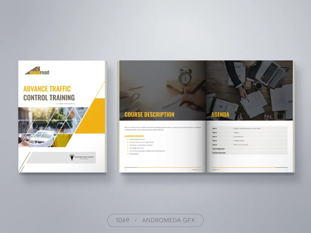 Corporate Document design by Andromeda GFX. corporate document design, report design, agency report, corporate design.