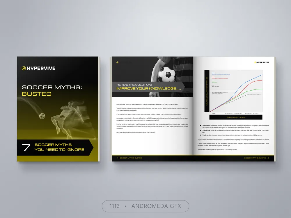 Football design by Andromeda GFX. football design, report design, agency report, corporate design.