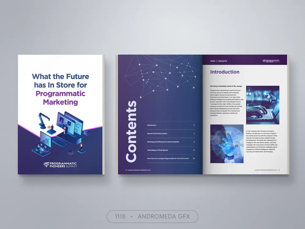 Corporate Document design by Andromeda GFX. corporate document design, report design, agency report, corporate design.