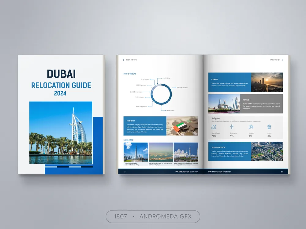 Guide design by Andromeda GFX. guide design, report design, agency report, corporate design.