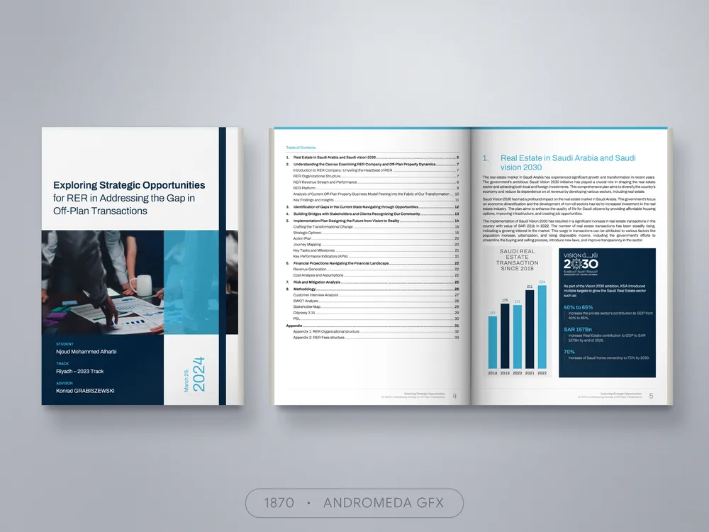 MS Word design by Andromeda GFX. ms word design, report design, agency report, corporate design.