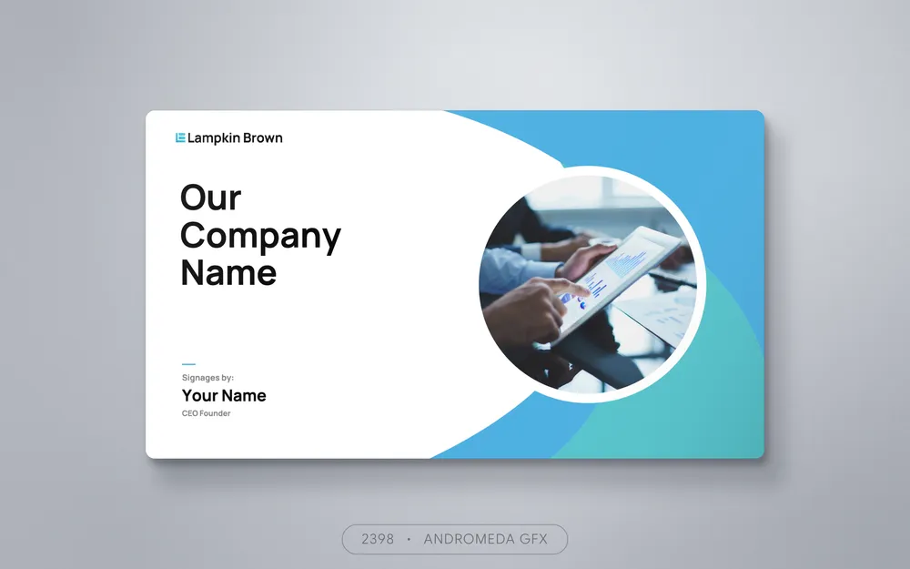 Presentation design by Andromeda GFX. presentation design, report design, agency report, corporate design.