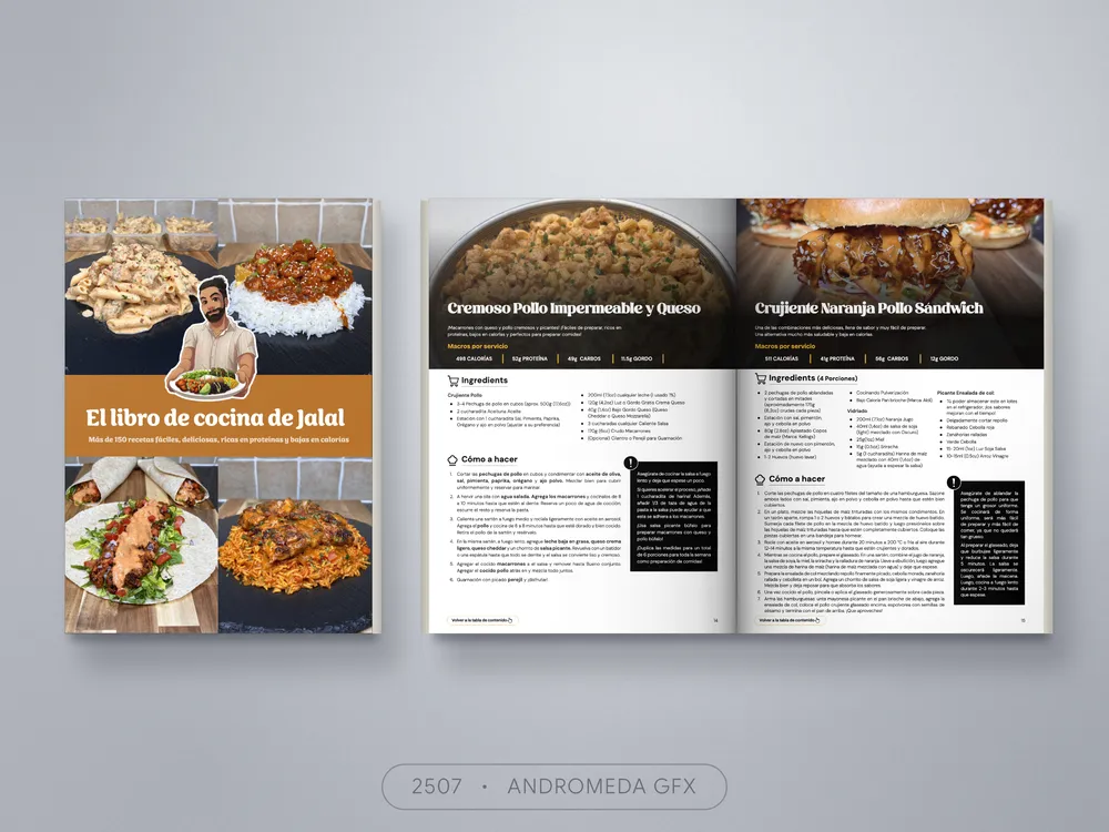 Cookbook design by Andromeda GFX. cookbook design, report design, agency report, corporate design.