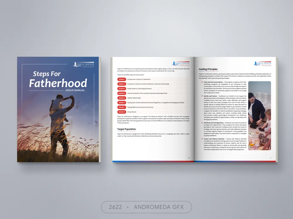 Handbook design by Andromeda GFX. handbook design, report design, agency report, corporate design.