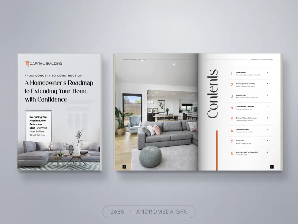 Real Estate design by Andromeda GFX. real estate design, report design, agency report, corporate design.