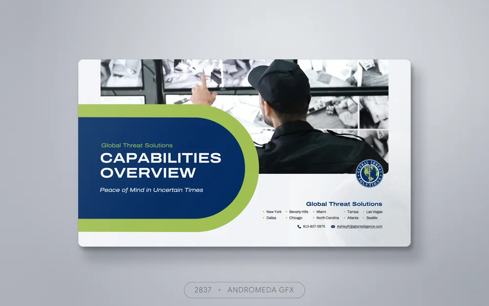 Presentation design by Andromeda GFX. presentation design, report design, agency report, corporate design.