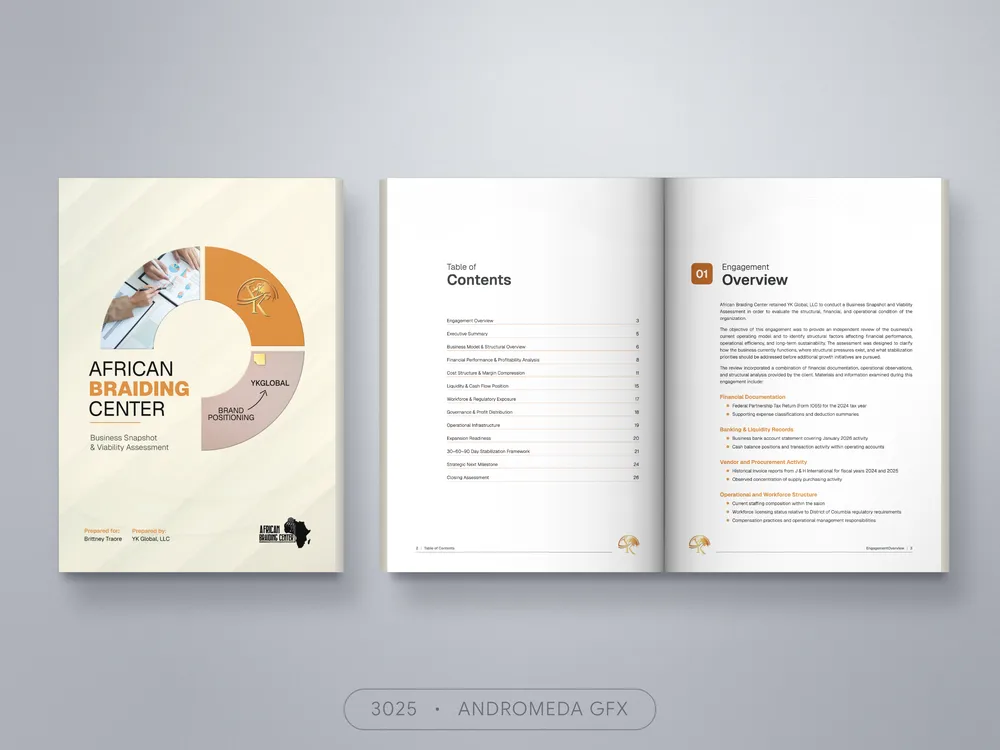 Report design by Andromeda GFX. report design, report design, agency report, corporate design.