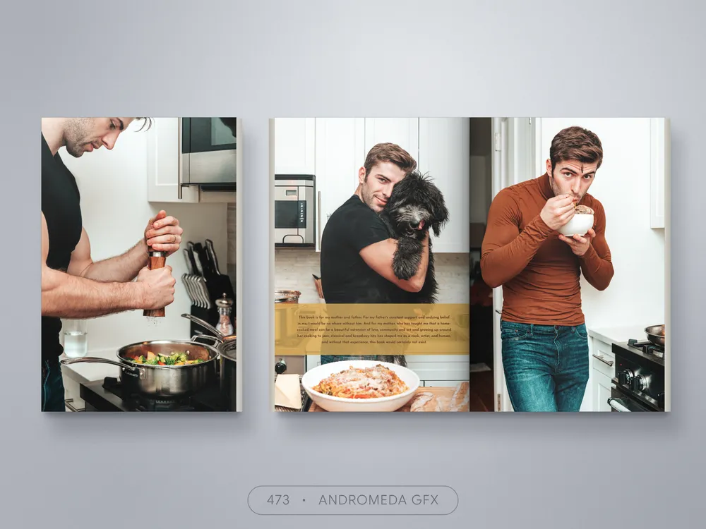 Cookbook design by Andromeda GFX. cookbook design, report design, agency report, corporate design.