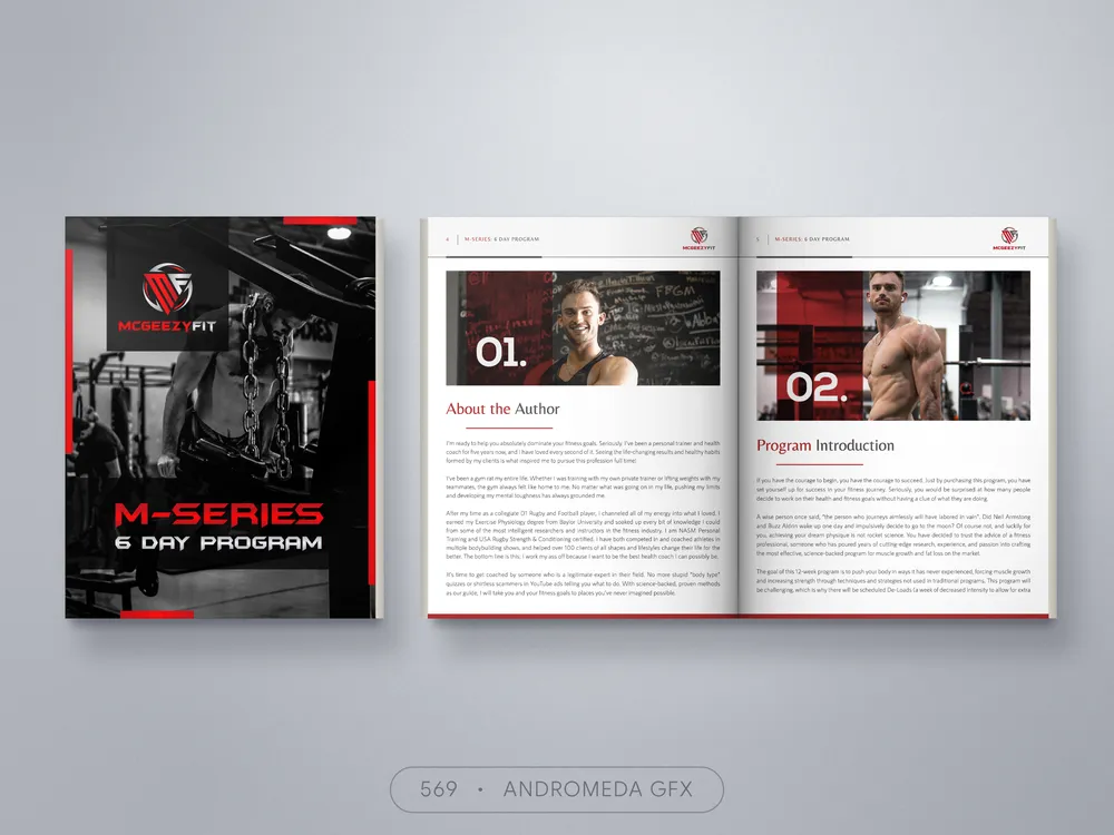 Fitness & Gym design by Andromeda GFX. fitness & gym design, report design, agency report, corporate design.