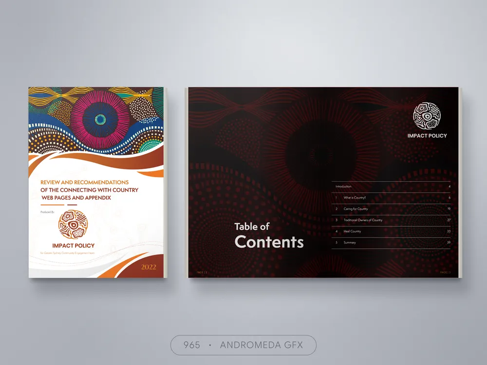 Corporate Document design by Andromeda GFX. corporate document design, report design, agency report, corporate design.