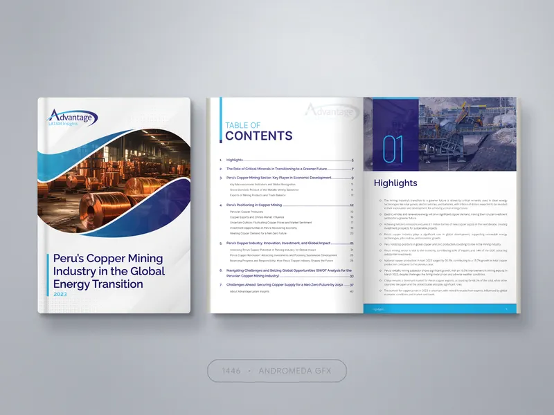 Mining: Report design by Andromeda GFX. report design, report design, agency report.