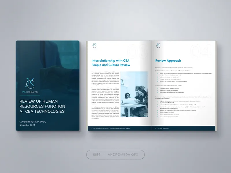 Human Resources: Report design by Andromeda GFX. report design, report design, agency report.