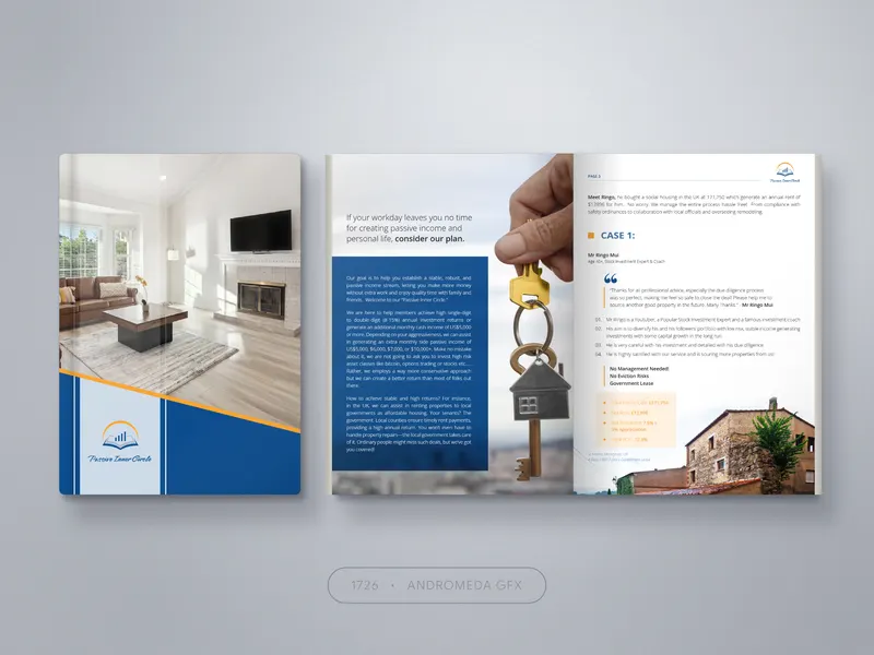 Passive Income: Report design by Andromeda GFX. report design, report design, agency report.