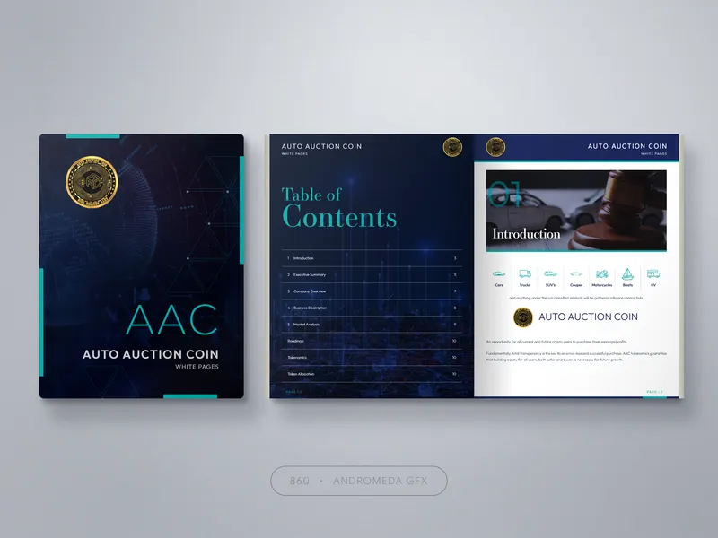 Cryptocurrency: Business design by Andromeda GFX. business design, report design, agency report.